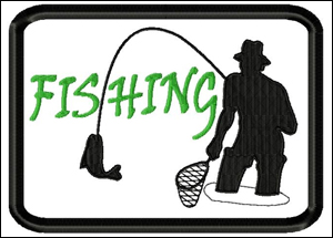 9018 Fishing Mug Rug