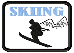 9022 Skiing Mug Rug